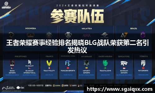 王者荣耀赛事经验排名揭晓BLG战队荣获第二名引发热议